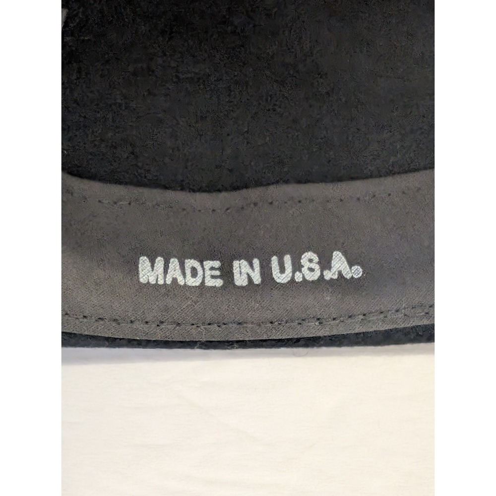 Harley Davidson Cowboy Hat Fedora Black Wool Felt Vintage USA Made Sz Small Band - Picture 13 of 16